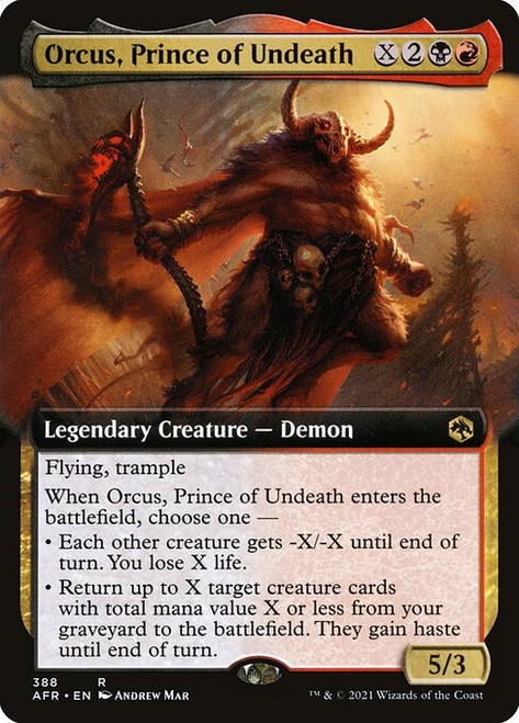 Orcus, Prince of Undeath (AFR) (Foil) (Extended Art) (#388)