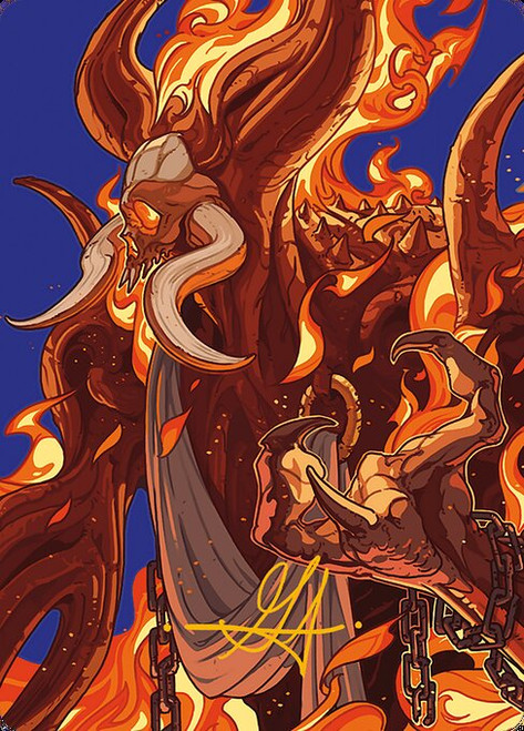 Phlage, Titan of Fire's Fury // Phlage, Titan of Fire's Fury (AMH3) (Foil) (Borderless) (#50)