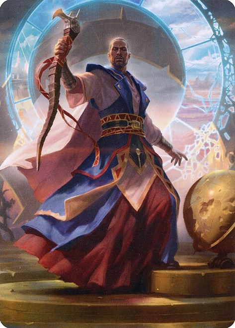 Teferi, Who Slows the Sunset // Teferi, Who Slows the Sunset (AMID) (Foil) (Borderless) (#10)