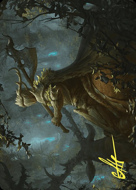 Verdant Outrider // Verdant Outrider (AWOE) (Borderless) (#28)