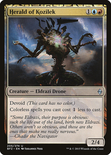 Herald of Kozilek (BFZ) (Foil) (#205)
