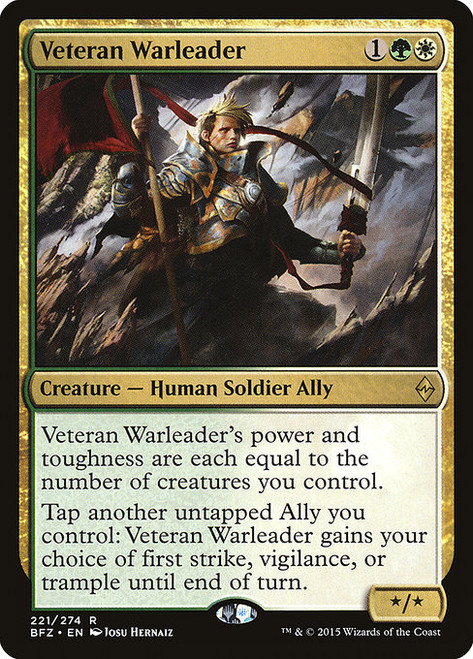 Veteran Warleader (BFZ) (Foil) (#221)