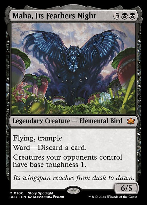 Maha, Its Feathers Night (BLB) (Foil) (#100)