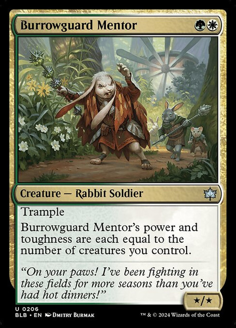 Burrowguard Mentor (BLB) (Foil) (#206)