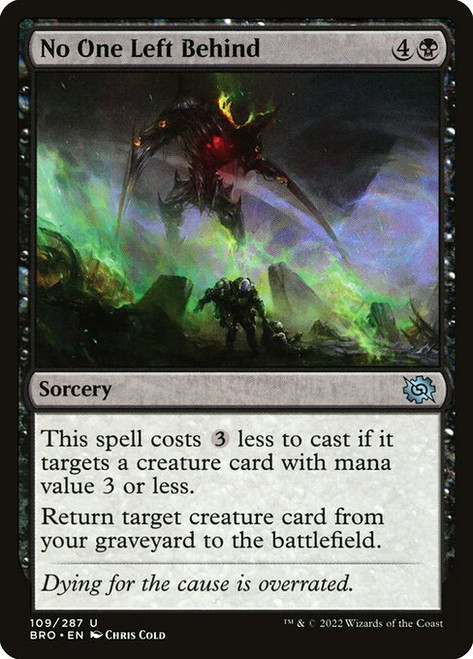 No One Left Behind (BRO) (Foil) (#109)