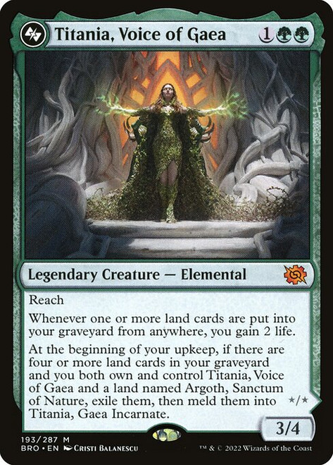 Titania, Voice of Gaea (BRO) (Foil) (#193)