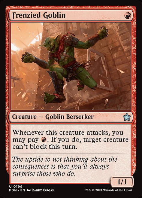 Frenzied Goblin (FDN) (Foil) (#199)