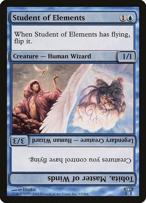 Student of Elements // Tobita, Master of Winds (CHK) (Foil) (#93)