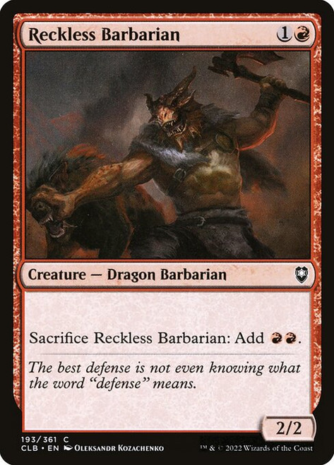 Reckless Barbarian (CLB) (Foil) (#193)