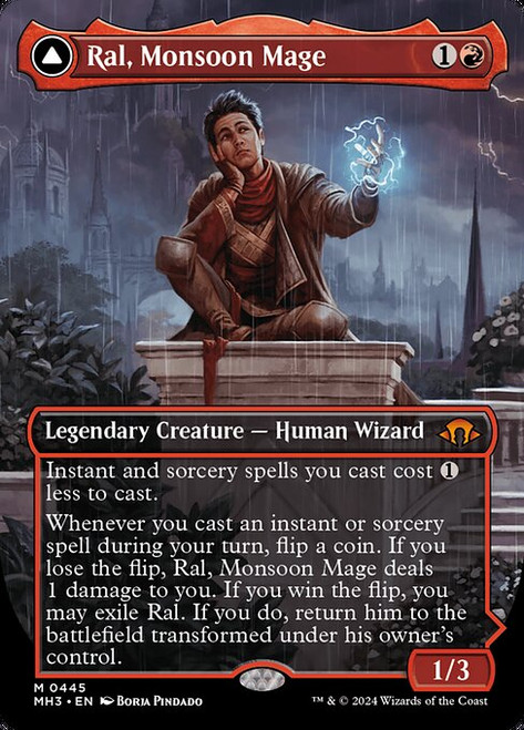 Ral, Monsoon Mage // Ral, Leyline Prodigy (MH3) (Borderless) (#445)