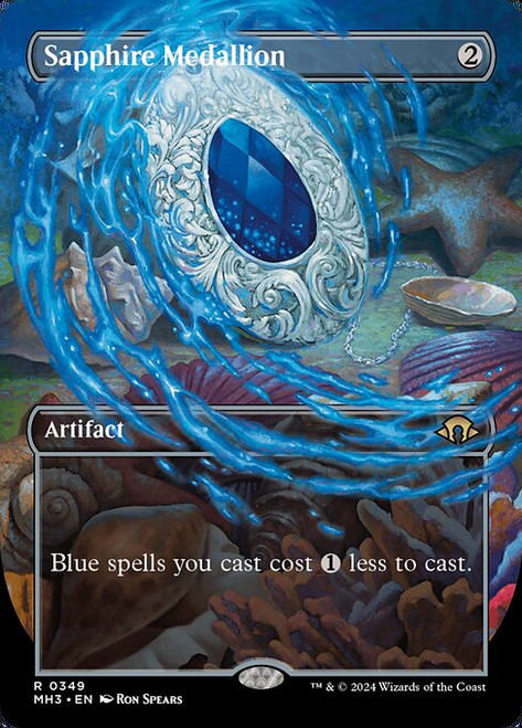 Sapphire Medallion (MH3) (Foil) (Borderless) (#349) Sapphire Medallion (MH3) (Foil) (Borderless) (#349)