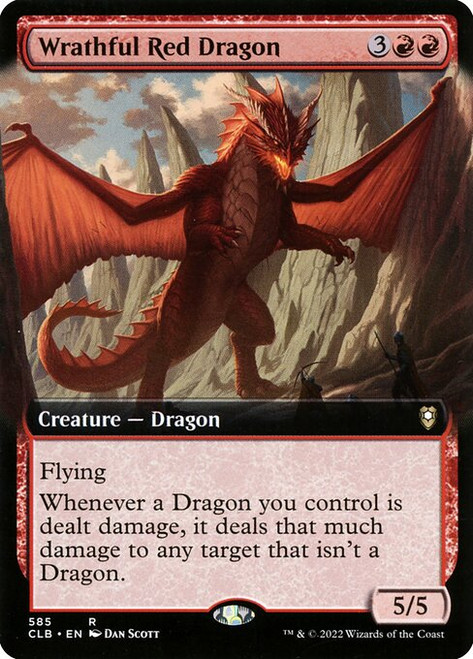 Wrathful Red Dragon (CLB) (Foil) (Extended Art) (#585)