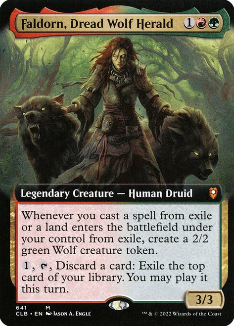 Faldorn, Dread Wolf Herald (CLB) (Foil) (Extended Art) (#641)