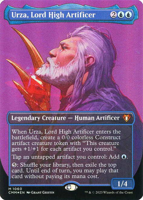 Urza, Lord High Artificer (CMM) (TexturedFoil) (Borderless) (#1060)