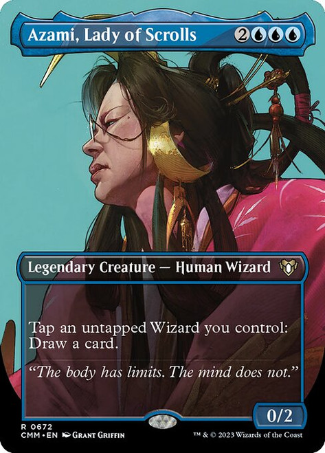 Azami, Lady of Scrolls (CMM) (Borderless) (#672)