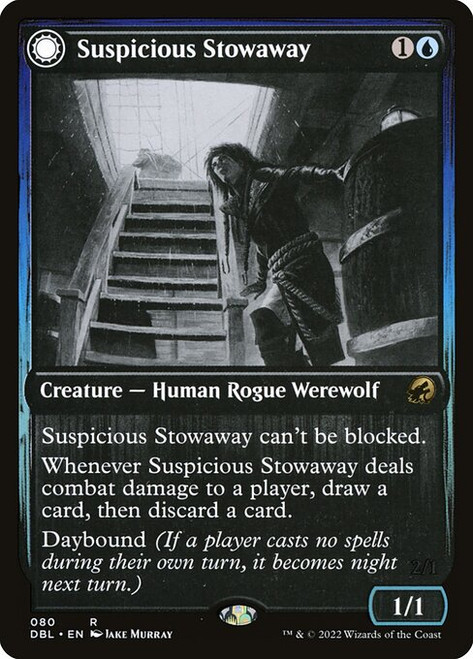 Suspicious Stowaway // Seafaring Werewolf (DBL) (Foil) (#80)
