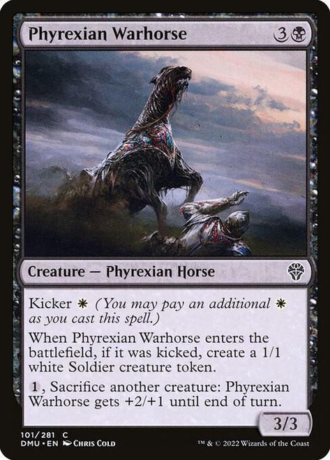Phyrexian Warhorse (DMU) (Foil) (#101)