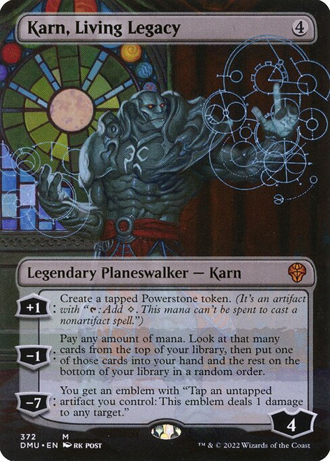 Karn, Living Legacy (DMU) (Foil) (Borderless) (#372)