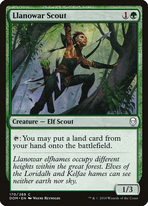Llanowar Scout (DOM) (Foil) (#170)