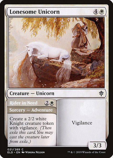 Lonesome Unicorn // Rider in Need (ELD) (Foil) (#21)