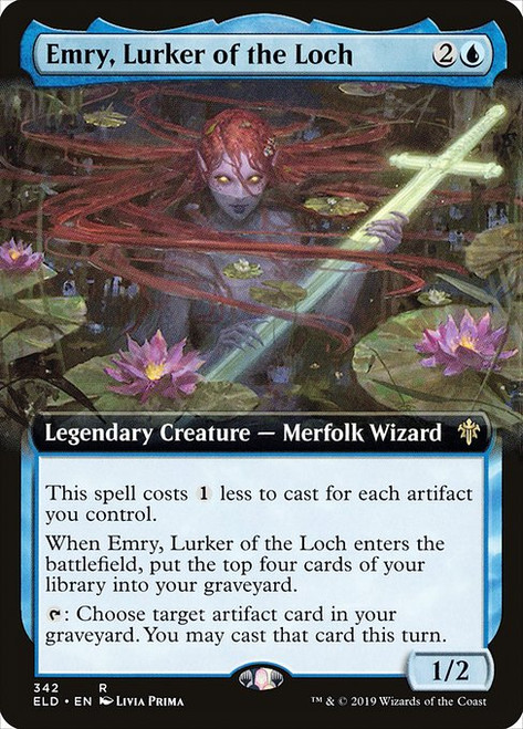 Emry, Lurker of the Loch (ELD) (Foil) (Extended Art) (#342)