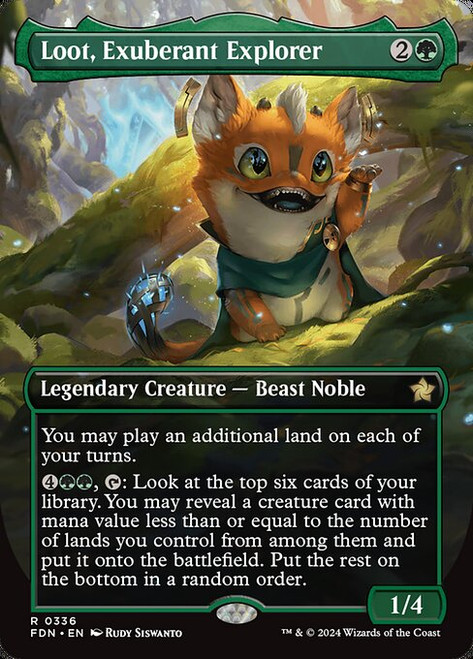 Loot, Exuberant Explorer (FDN) (Borderless) (#336)