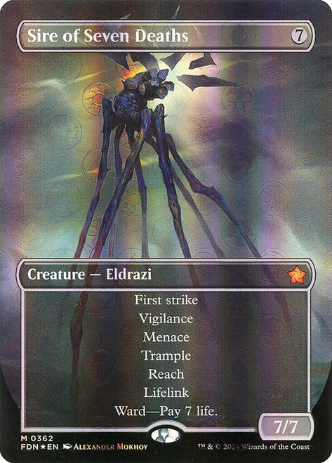 Sire of Seven Deaths (FDN) (Mana Foil) (Borderless) (#362)