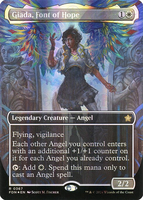 Giada, Font of Hope (FDN) (Mana Foil) (Borderless) (#367)