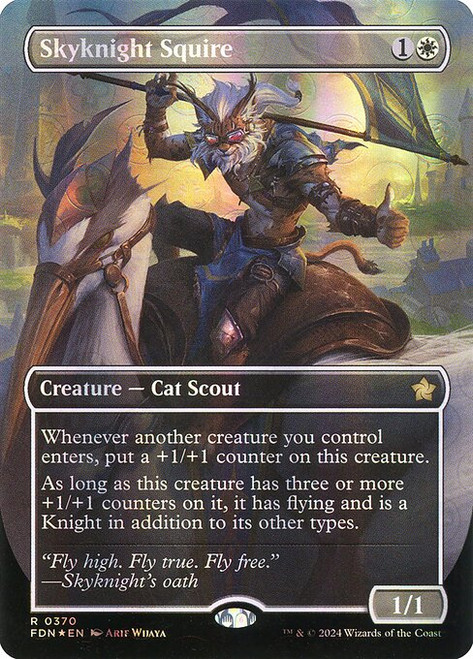 Skyknight Squire (FDN) (Mana Foil) (Borderless) (#370)
