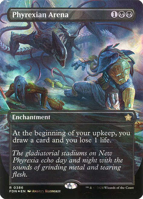 Phyrexian Arena (FDN) (Mana Foil) (Borderless) (#386)