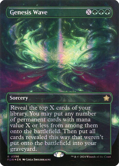 Genesis Wave (FDN) (Mana Foil) (Borderless) (#396)