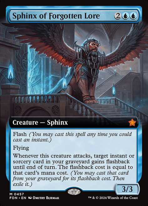 Sphinx of Forgotten Lore (FDN) (Foil) (Extended Art) (#457)