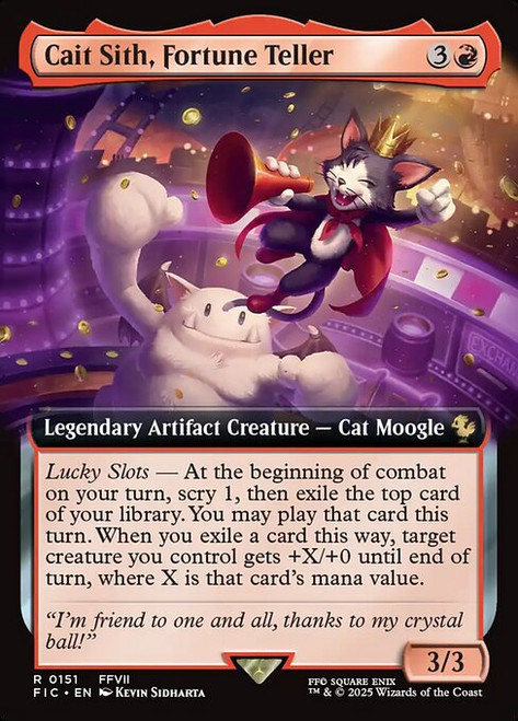 Cait Sith, Fortune Teller (FIC) (Foil) (Extended Art) (#151)