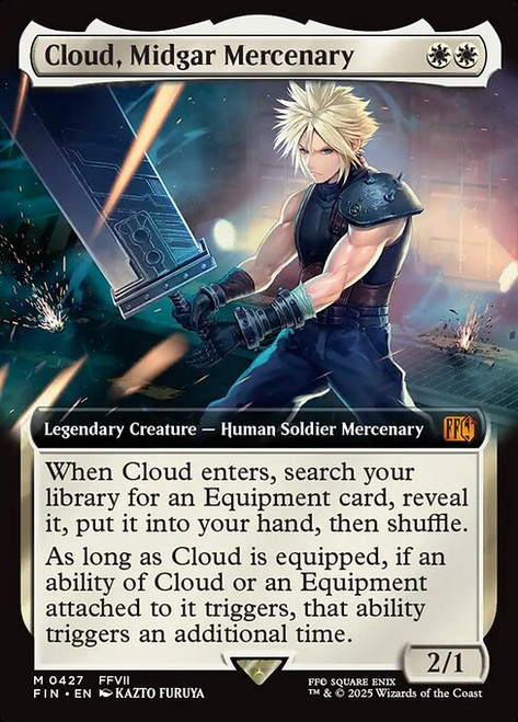 Cloud, Midgar Mercenary (FIN) (Foil) (Extended Art) (#427)