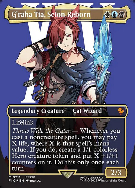 G'raha Tia, Scion Reborn (FIC) (SurgeFoil) (Borderless) (#211)