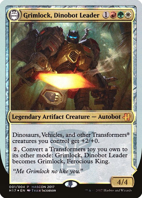Grimlock, Dinobot Leader // Grimlock, Ferocious King (H17) (Foil) (#1)
