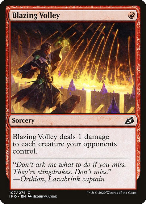 Blazing Volley (IKO) (Foil) (#107)