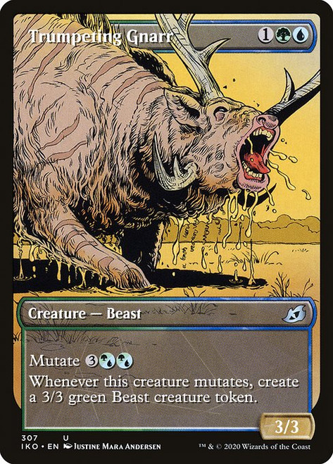 Trumpeting Gnarr (IKO) (Foil) (Showcase) (#307)