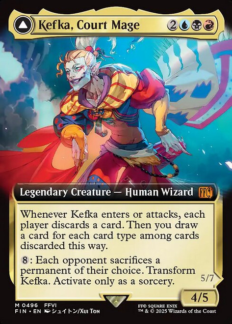 Kefka, Court Mage // Kefka, Ruler of Ruin (FIN) (Extended Art) (#496)