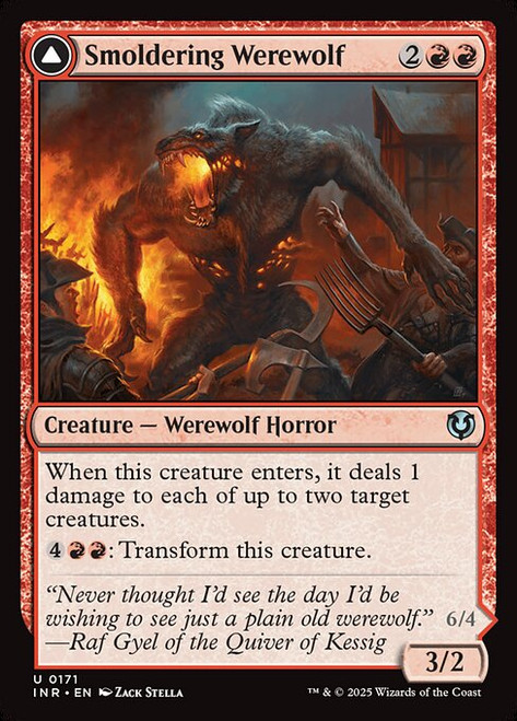 Smoldering Werewolf // Erupting Dreadwolf (INR) (#171)