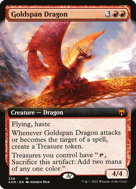 Goldspan Dragon (KHM) (Foil) (Extended Art) (#358)