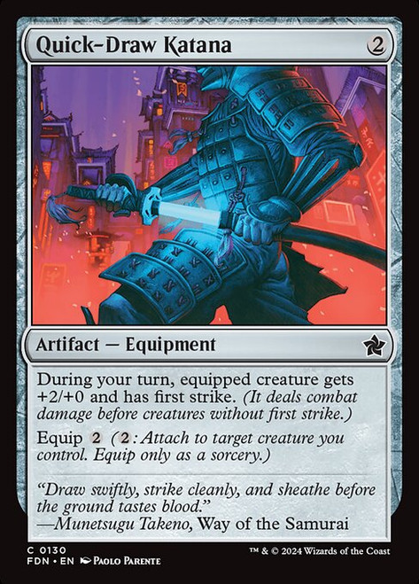 Quick-Draw Katana (FDN) (Foil) (#130)
