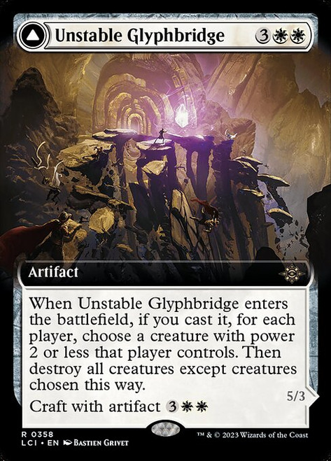 Unstable Glyphbridge // Sandswirl Wanderglyph (LCI) (Foil) (Extended Art) (#358)
