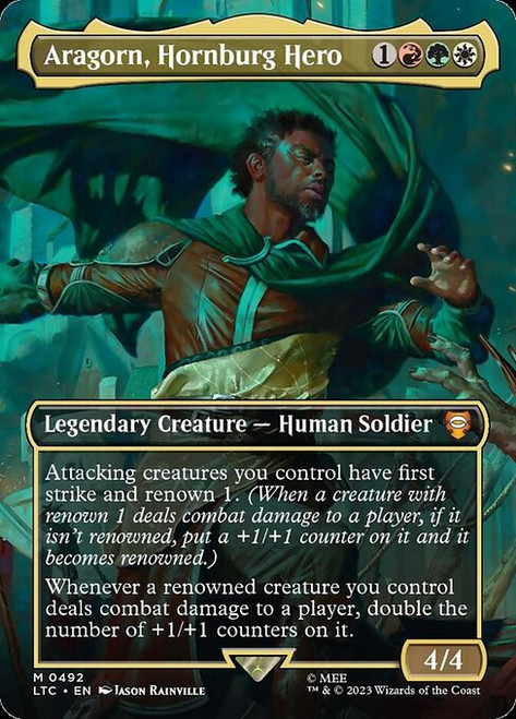 Aragorn, Hornburg Hero (LTC) (Borderless) (#492)