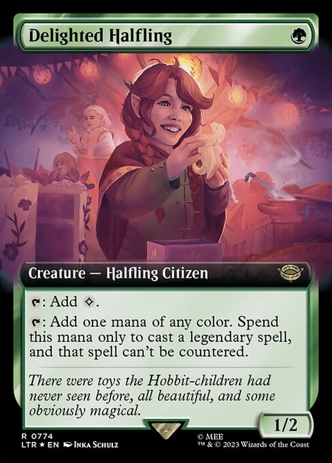 Delighted Halfling (LTR) (SurgeFoil) (Extended Art) (#774)