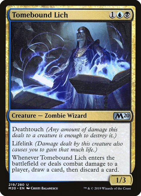 Tomebound Lich (M20) (Foil) (#219)