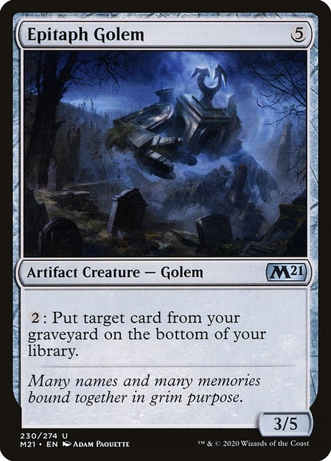 Epitaph Golem (M21) (Foil) (#230)