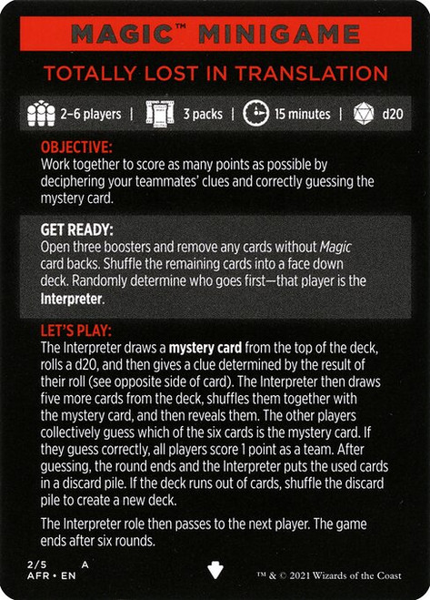 Totally Lost in Translation // Totally Lost in Translation (cont'd) (MAFR) (Foil) (#2)