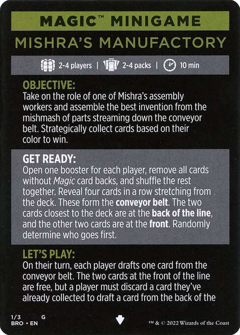 Mishra's Manufactory // Mishra's Manufactory (cont'd) (MBRO) (#1)