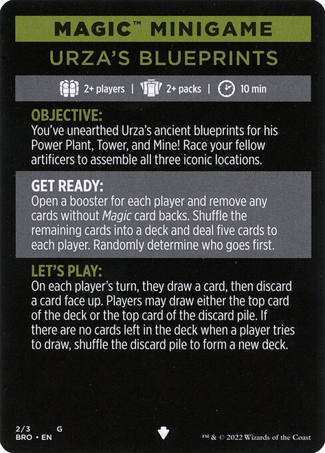 Urza's Blueprints (minigame) // Urza's Blueprints (cont'd) (MBRO) (Foil) (#2)